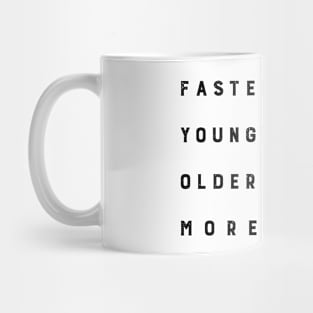 Faster Horses (black on light) Mug